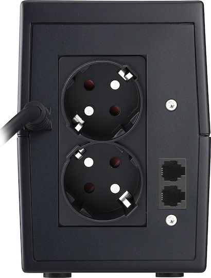Powerwalker VI 650 SHL Schuko UPS Line-Interactive 650VA 360W with 2 Schuko Power Plugs