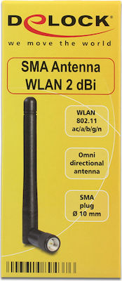 DeLock 89437 Intern Wi-Fi-Antenne WiFi Rundstrahlantenne 2dBi mit SMA-Anschluss