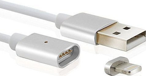 Forever Magnetic USB to Lightning Cable Λευκό 1m (T_0014282)
