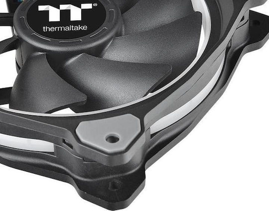 Thermaltake Riing Plus 12 Радиаторен Вентилатор TT Premium Вентилатор за Кутия 120мм (1500об/мин / 48.34cfm) с RGB Осветление и Свързване 4-изводна ШИМ 3бр