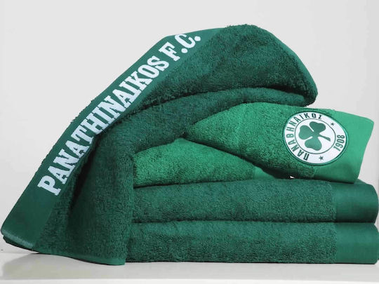 Panathinaikos Facecloth Panathinaikos FC 1908 50x100cm Green Weight 500gr/m²