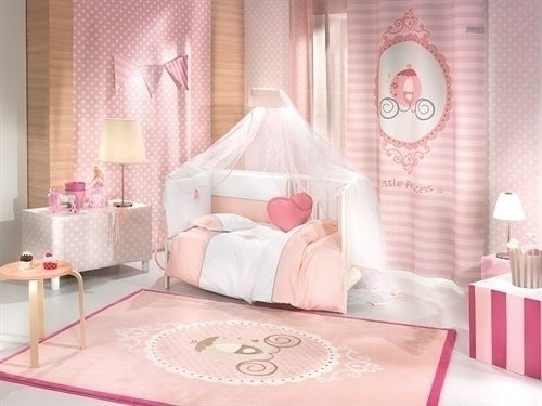 Saint Clair Kids Grommet Top Curtain Little Princess Pink 1752030115064 160x250cm