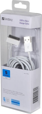 Sandberg USB to 30-Pin Cable 5m White (440-69)