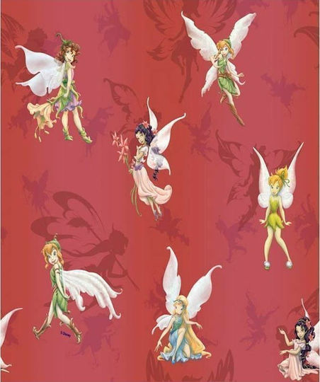 Disney Kids Tab Top Curtain Charming 30 Red 140x290cm