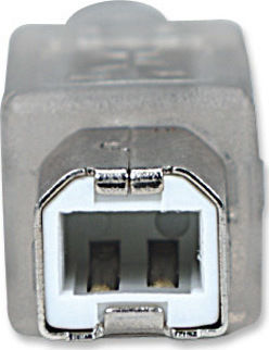 Manhattan USB 2.0 Кабел USB-A мъжки - USB-B мъжки Прозрачен 3м 390170
