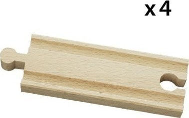 Brio Toys Short Straight Tracks Ράγες Σιδηρόδρομου από Ξύλο