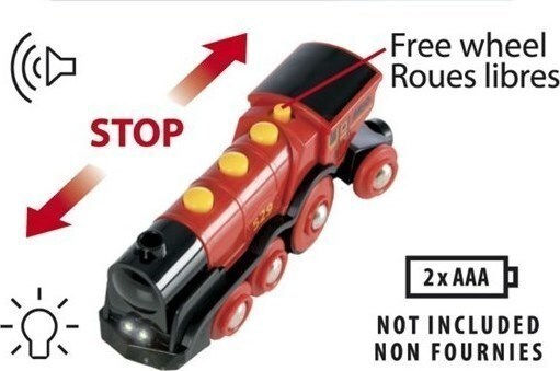 Brio Toys Mighty Red Action Locomotive Τρενάκι με Ήχο και Φως για 3+ Ετών