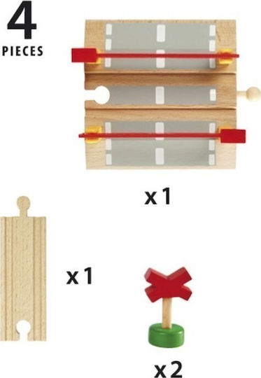 Brio Toys Railway Crossing Αξεσουάρ Σιδηρόδρομου από Ξύλο για 3+ Ετών