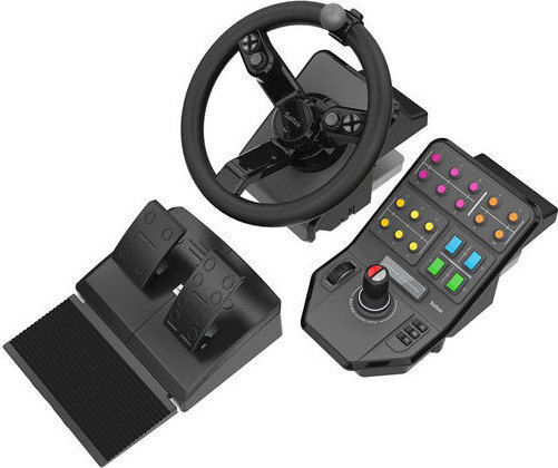 Logitech G Saitek Farm Sim Controller Bundle Volan cu Schimbător de Viteze și Pedale pentru PC cu 900° Grade de Rotire