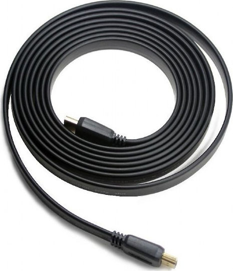 Cablexpert HDMI 2.0 Premium High Speed 4K 60Hz HDR Flat Cable HDMI male - HDMI male 3m Μαύρο