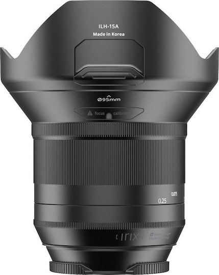 Irix Full Frame Φωτογραφικός Φακός Blackstone 15mm f/2.4 Wide Angle για Nikon F Mount Μαύρος