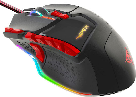 Patriot Viper V570 RGB Laser Gaming Ποντίκι 12000 DPI Μαύρο