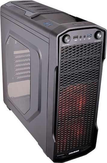 Cougar MX310 Gaming Middle Tower Carcasă PC cu Deschidere Laterală Neagră