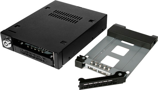 Icy Dock MB992SK-B MB992SK-B ToughArmor Full Metal 2x 2.5Inch Hot-Swap SATA/SAS HDD/SSD Mobile Rack Backplane Cage for External 3.5Inch Drive Bay Μαύρο