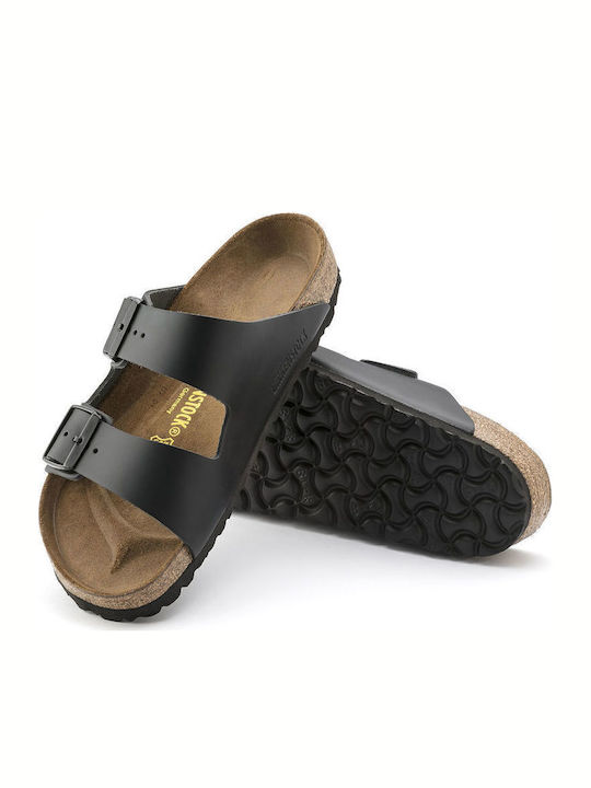 Birkenstock Arizona Natural Leather Δερμάτινα Σανδάλια Μαύρα Birkenstock Arizona Natural Leather Δερμάτινα Σανδάλια Μαύρα