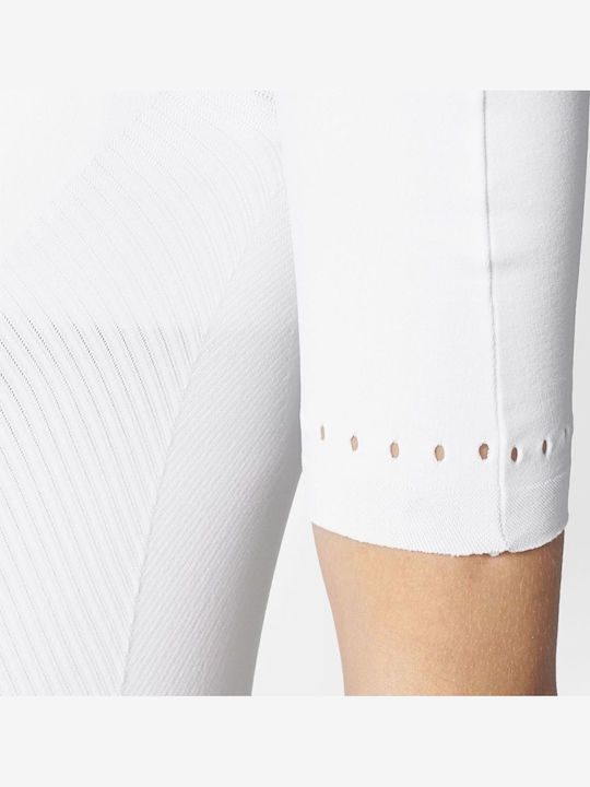 Women's Summer Warpknit Slim Tee with 3/4 Sleeve White