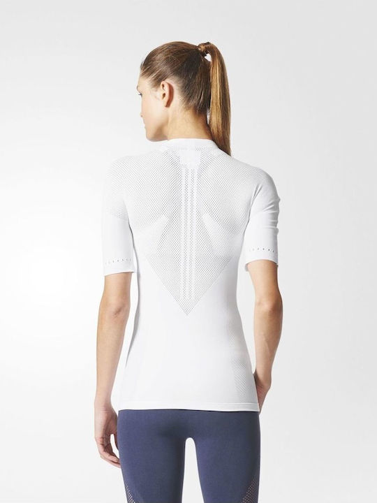 Women's Summer Warpknit Slim Tee with 3/4 Sleeve White