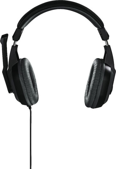 HAMA Offbeat Über Ohr Multimedia-Headsets mit Mikrofon und Verbindung 3,5 mm Klinke in Schwarz Farbe