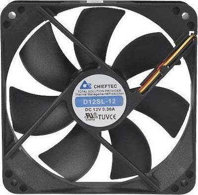 Chieftec AF-1225S Ventilator Carcasă 120mm cu Conexiune 3-Pin 1buc