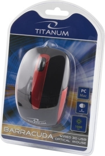 Esperanza Barracuda Cu fir Mini Mouse Negru/Roșu
