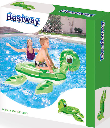 Bestway Детски Надуваемо Ride On Плажно Костенурка с Дръжки Зелено
