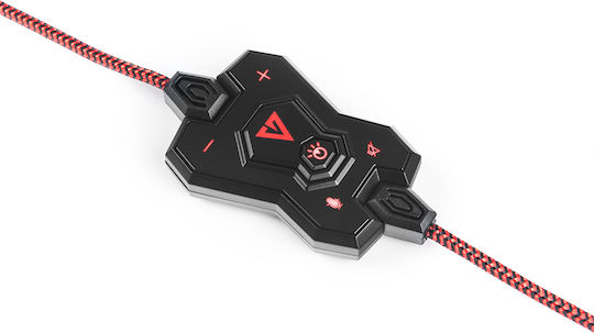 Modecom MC-832 Over Ear Gaming Headset με σύνδεση USB Κόκκινο