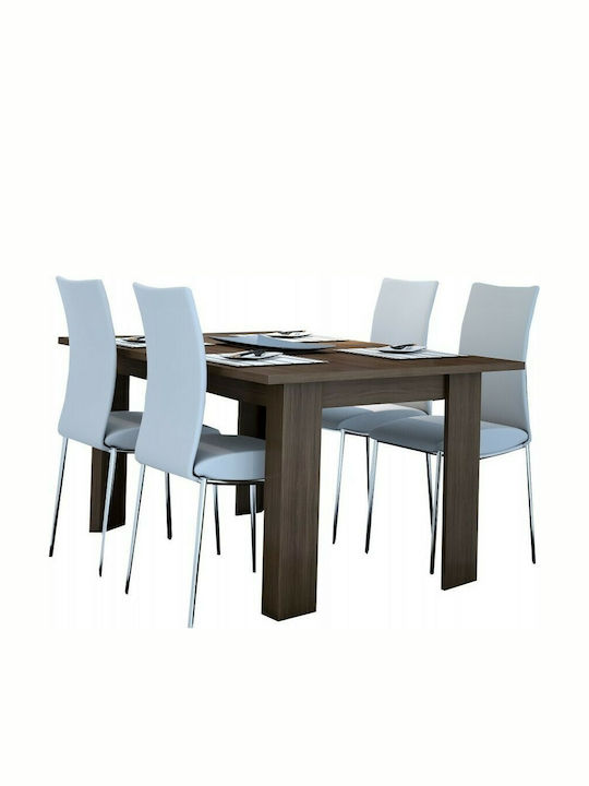 Faye Table Dining Room Extendable Wooden Wenge 120(+40)x72x78cm