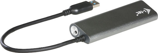 i-tec USB Hub 4 Ports USB 3.0 with USB-A Connecting to a Computer Silver