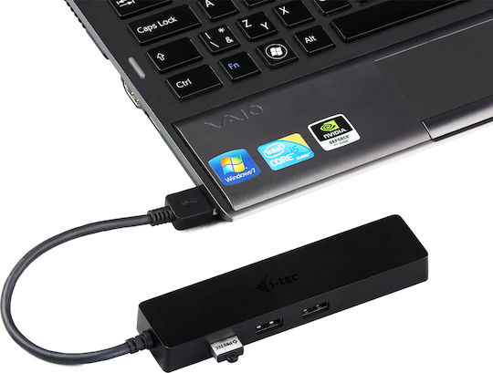 i-tec USB-Hub 3 Anschlüsse USB 3.0 mit Anschluss an einen Computer USB-A Ethernet