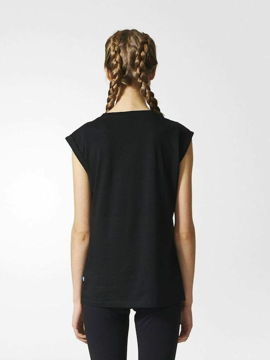 Adidas Trefoil Feminină Bluză Fără mâneci Neagră
