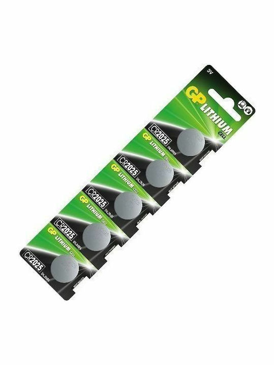 GP Batteries Lithium Cell Μπαταρίες CR2025 3V 5τμχ