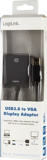LogiLink Μετατροπέας USB-A male σε VGA female 1τμχ UA0231