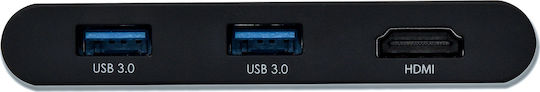 i-tec Μετατροπέας USB-C male σε HDMI / USB-A female 1τμχ C31DTPDHDMI