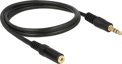 DeLock 3.5mm male - 3.5mm female Cable Black 1m (83764)