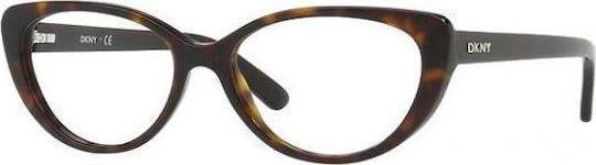 DKNY Weiblich Kunststoff Brillenrahmen Braun Schildpatt 4664 3702
