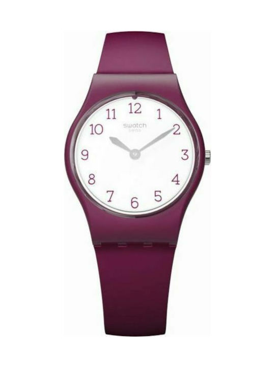 Swatch Redbelle Watch with Red Rubber Strap