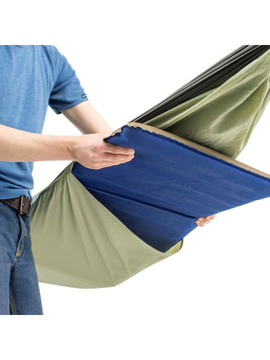 Amazonas Silk Traveller Thermo Hängematte Fallschirm Einzeln Stoff Grün 275x140x140εκ.