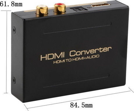 Anga Конвертор HDMI женски към HDMI / RCA / Toslink женски Черен 1бр 371-087