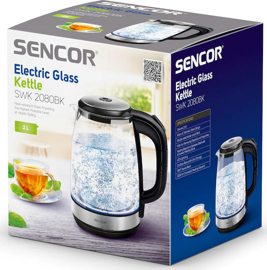 Sencor SWK2080BK Βραστήρας 2lt 2200W Μαύρος