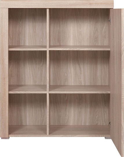 Damis Floor-Standing Living Room Display Cabinet Made of Sonoma Particle Board 90.5x35x113.5cm