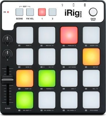 IK Multimedia Midi Controller Irig Pads σε Μαύρο Χρώμα