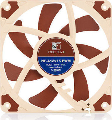 Noctua NF-A12x15 Case Fan 120mm (1850rpm / 55.44cfm) Without LED Lighting And 4-Pin PWM Connection Brown
