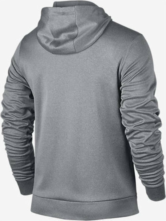 Jordan Therma 23 Alpha Men's Sweatshirt Jacket with Hood and Pockets Gray