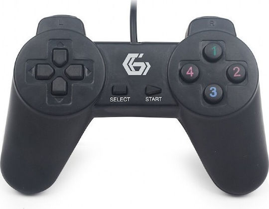 Gembird JPD-UB-01 Ενσύρματο Gamepad για PC Μαύρο