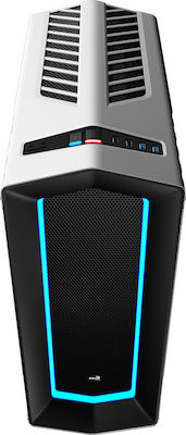 Aerocool P7-C1 Pro Геймърско бюро Midi Tower Компютърна кутия със страничен прозорец и RGB осветление Черен