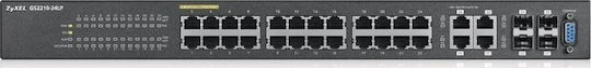 Zyxel GS2210-24LP Управление на L2 PoE+ Switch с 28 Портове Гигабитови (1Gbps) Ethernet