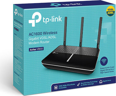 TP-LINK Archer VR600 v2 Ασύρματο VDSL2 Modem Router Wi‑Fi 5 με 4 Θύρες Gigabit