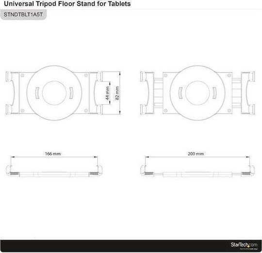 StarTech Tripod Stand Βάση Tablet Δαπέδου έως 7.8" σε Μαύρο χρώμα