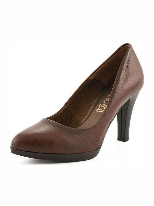 Anatomic Leather Tabac Brown High Heels