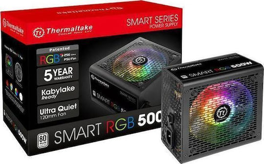 Thermaltake Smart RGB 500W Μαύρο Τροφοδοτικό Υπολογιστή Full Wired 80 Plus Standard